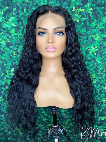 13x4 Water Wave Lace Front Wig 200% Density